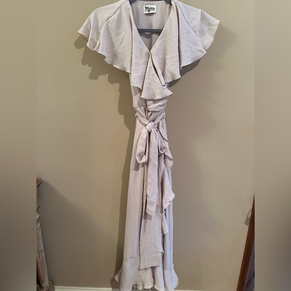 Show me your mumu Cream Ruffle Maxi Dress